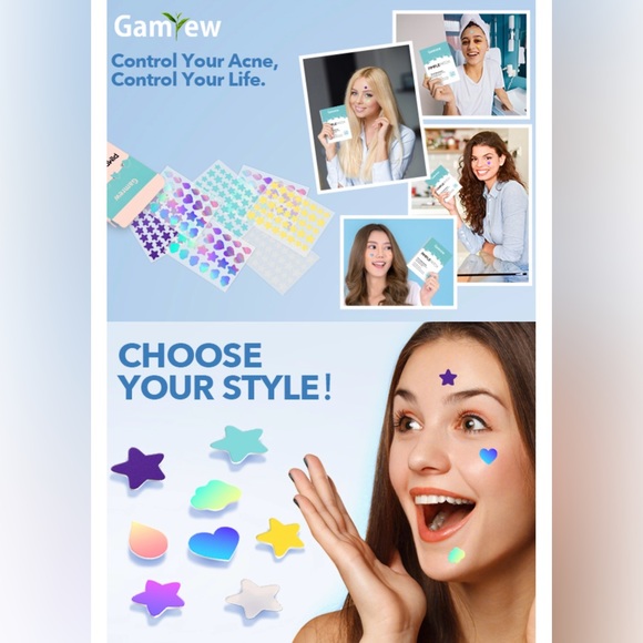 Pimple Patches for Face, Acne Patches for Blemishes Zits, Cute Stars & Shapes - Picture 7 of 13